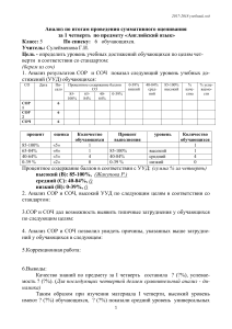 анализ сор и соч вместе за четв