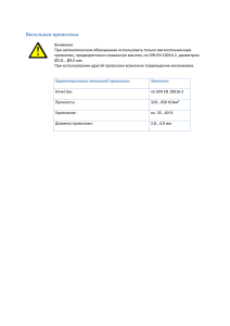 Характеристики проволоки