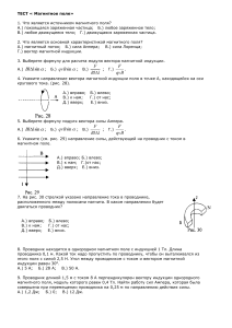 тест Магнитное поле