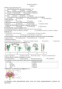 Контрольная работа по теме 