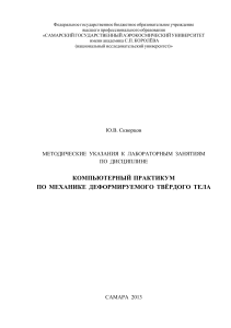 Скворцов Ю.В. Компьютерный практикум по механике. Лаб.занятия