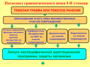 Патогенез травматического шока I-II степени