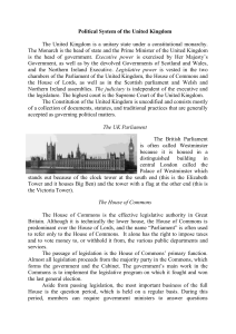 Political System of the United Kingdom  