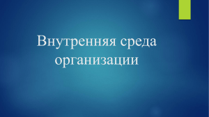 внутренняя среда организации