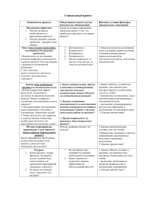 Структура социального проекта