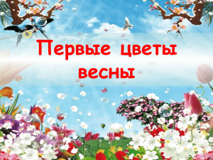 Первые цветы весны