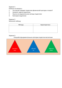 семинарское задание по педагогике № 1