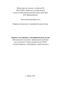 Деревья и кустарники в ландшафтной архитектуре1