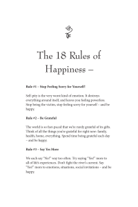 The 18 Rules of Happiness