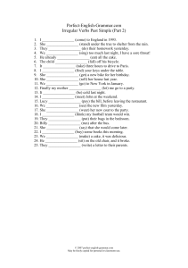 50 common irregular verbs past simple part 2