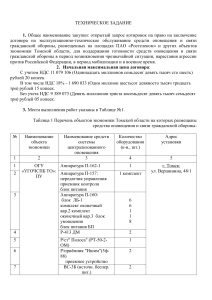 Приложение  1 Техническое задание