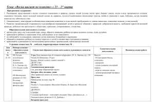 ежедневное планирование по теме весна шагает