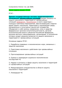 Супруненко Алина 11а РСЧС