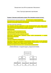 Структура управления предприятия