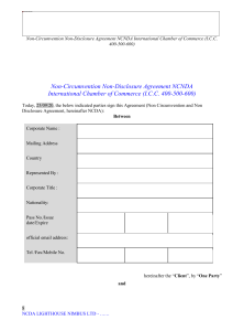 Law Insider  non-circumvention-non-disclosure-agreement-ncnda-i Filed 03-03-2015 Contract