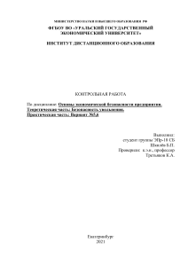 Шкилёв Б.П. ЭПр-18СБ (Основы экономической безопасности предприятия)