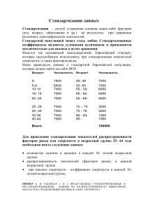 Практическое занятие по стандартизации