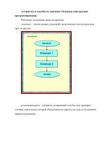 Алгоритмы и способы их описания