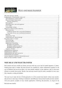 HEAT AND MASS TRANSFER