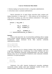 1-mavzu Strukturalar bilan ishlash