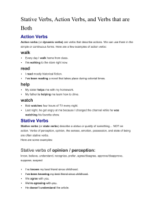 Stative Verbs