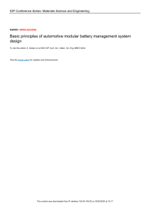 Basic principles of automotive modular battery man