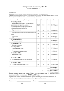 акт выполненых работ