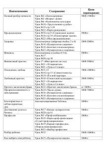 Шпаргалка нумеролога