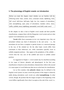 3 The phonology of English vowels an int