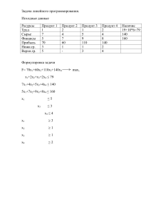 Линейное программирование
