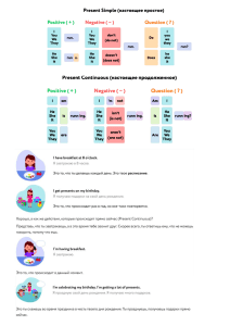 объяснение Present Simple и Present Continuous !