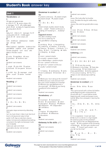 613 7- GW B1 Student's Book answer key