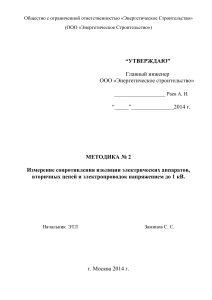 Х МЕТОДИКА № 2 сопр. изол. приб. ЭСО 202.2Г