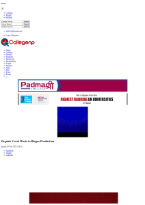 Organic Coral Waste to Biogas Production  Process, Benefits and Case Studies