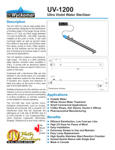 Wyckomar UV1200 Specsheet