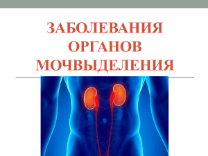 заболевания органов мочевыделения