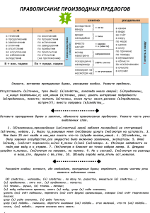 PRAVOPISANIE PROIZVODNYKh PREDLOGOV