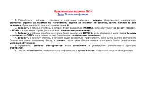 Практическая работа № 14 по информатике 9 класс