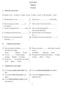 module test 8 B