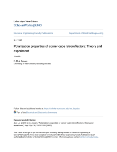 Polarization properties of corner-cube retroreflectors  Theory an