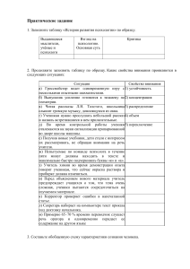 Практическое задание Общая психология