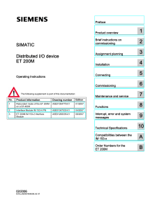 ET 200M Distributed IO Device Manual