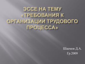 Презентация Эссе