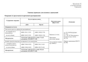 Типовые проводки для казенных учреждений