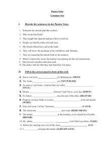 Passive Voice test