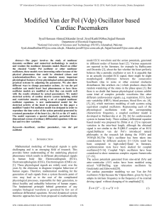 2016. Ahmed    Modified Van der Pol (Vdp) Oscillator based Cardiac Pacemakers