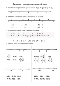 Тренажер тема  Координатная прямая , математика 6класс