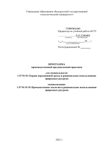 Программа преддипломной практики РБ